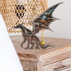 Hand Carved Wooden Dragons Wall Sculptures Forest