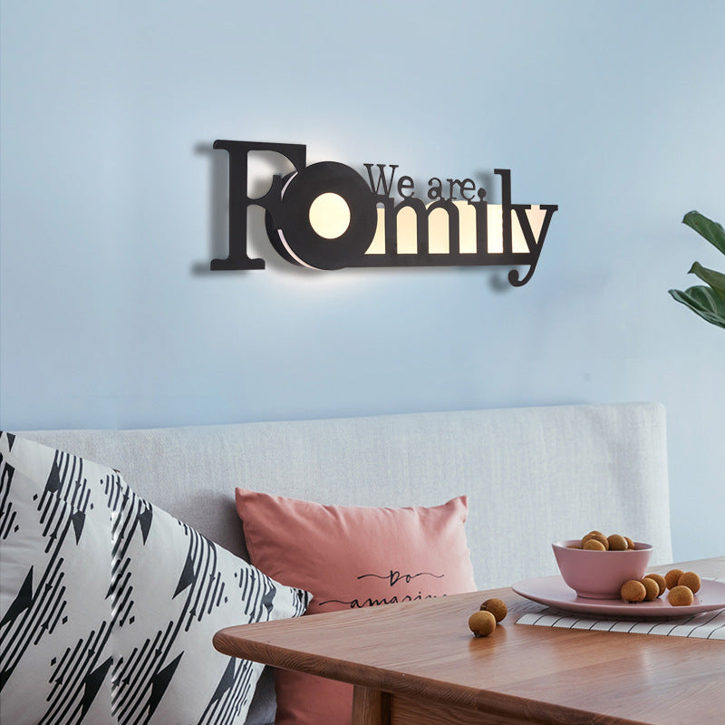 Led English Letter Wall Lamp Background Wall Creative