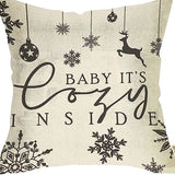 Winter Series Throw Pillow Cover Linen