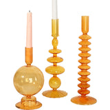 Nordic Home Colored Retro Glass Candle Holders