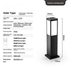 Solar Lawn Lights for Outdoor Courtyards and Gardens