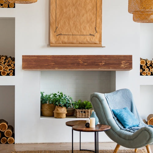 Rustic Wood Mantels, Wall Mounted And Floating Shelves For Home Decor