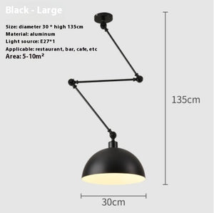 Modern Simple Personality Adjustable Light Creative Nordic Dining Room Bar Bedroom Bedside Collapsible Single-head Droplight