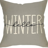 Winter Series Throw Pillow Cover Linen