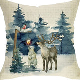 Winter Series Throw Pillow Cover Linen