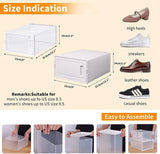 15 Pack Foldable Shoe Box Storage Containers Storage Bins Shoe Storage Organizer Drawer